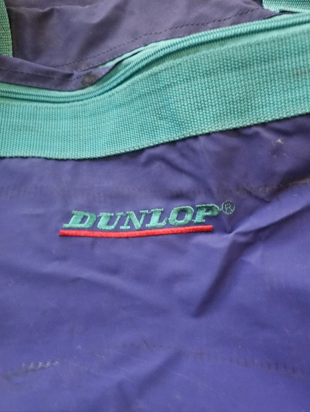 Dunlop Vintage 90s Duffel Bag Teal Turquoise Purple